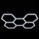 Set of 5 Honeycomb LED Hexagons 168W, 6500k, Cool White light, 2.34x1.66m