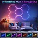 Set of 5 LED Hexagons RGB, 43W, 2.34x1.66m