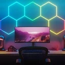 Set of 5 LED Hexagons RGB, 43W, 2.34x1.66m