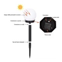 Set of 2 LED solar lamps, Spherical, Globe Type, Diameter 10 cm, Multicolor