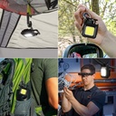 30 LED Keychain Pocket flashlight, USB Type C charging, for outdoor, camping, mountaineering, Cycling