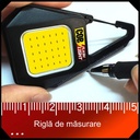 Keychain Flashlight, Waterproof, USB Type C Charging, COB type, 8 x 5.3 cm, 500 mAh, 5W, Black Yellow color, cold white light 6500k