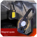 Keychain Flashlight, Waterproof, USB Type C Charging, COB type, 8 x 5.3 cm, 500 mAh, 5W, Black Yellow color, cold white light 6500k
