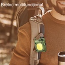 Mini Keychain Pocket Flashlight, USB Type C Charging, Multifunctional, for Outdoor, Camping, Mountain, Cycling, 6.1 x 5 x 2.5 cm, Strong Light, Green Color