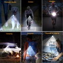 Mini Keychain Pocket Flashlight, USB Type C Charging, Multifunctional, for Outdoor, Camping, Mountain, Cycling, 6.1 x 5 x 2.5 cm, Strong Light, Blue Color