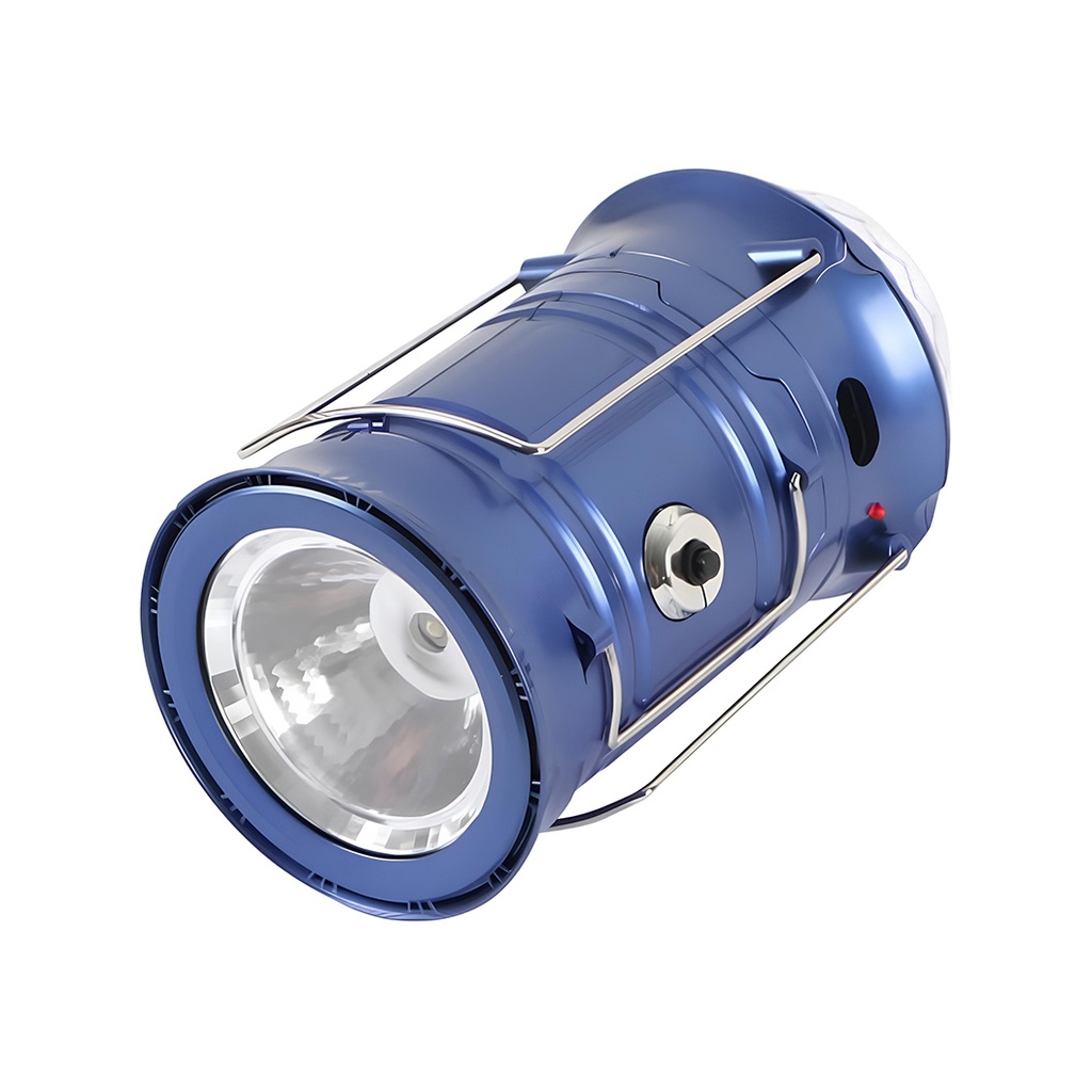Camping LED lantern, 6 LEDs, 1 W, RGB and cold white light, Blue