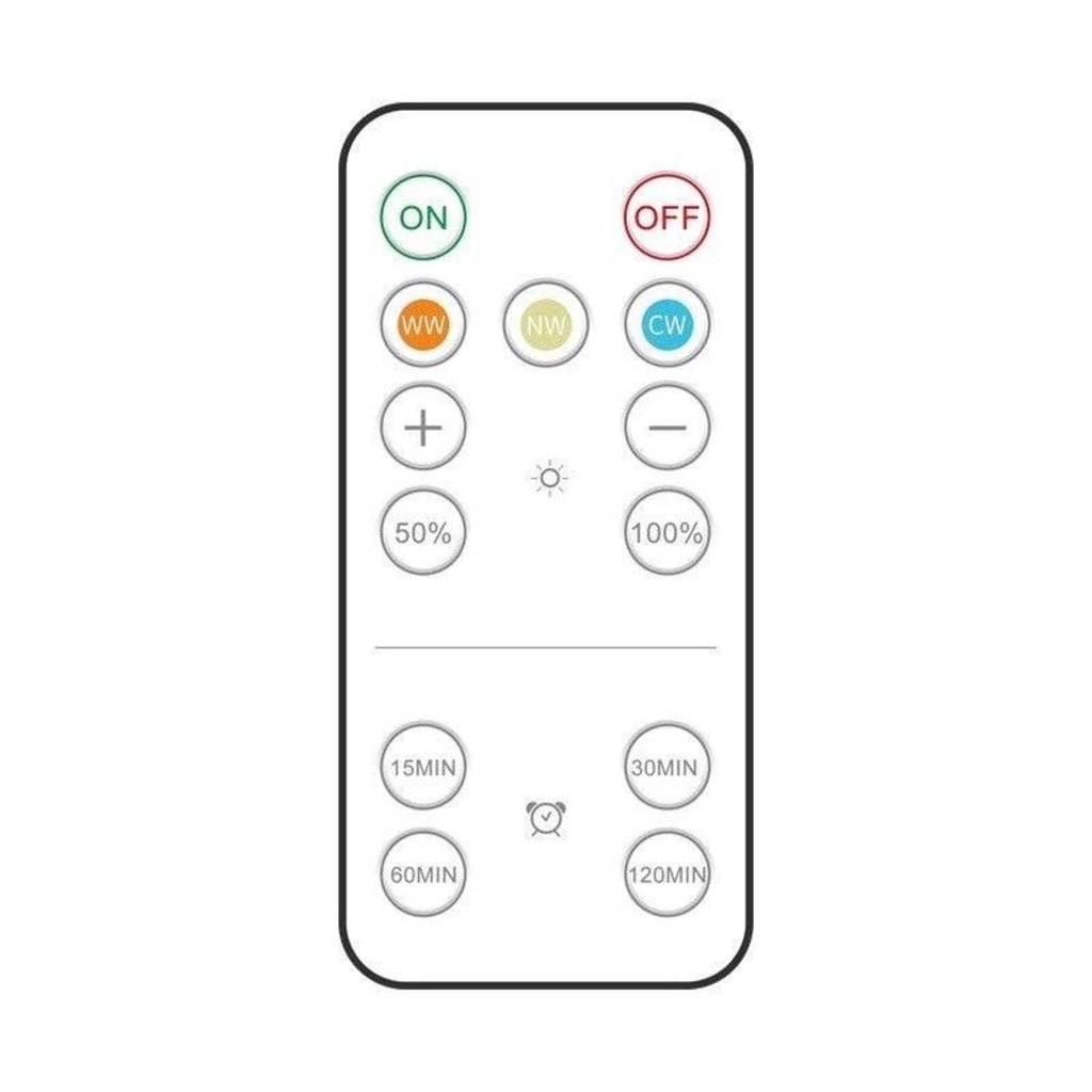 LED Lamp, Wireless with Batteries, 3 Light Colors, Remote Control, Plastic, White