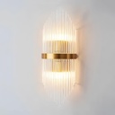LED Wall Light for Indoor, Stainless Steel and Glass, Gold, 45x18 cm, 88002 Model