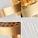 LED Wall Light for Indoor, Stainless Steel and Glass, Gold, 45x18 cm, 88002 Model
