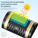 Decorative solar LED lamp with bidirectional light, IP65, 1.2V, 600mah, 15.1 x 9 x 6 cm, ABS material, Cool White 