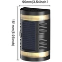Decorative solar LED lamp with bidirectional light, IP65, 1.2V, 600mah, 15.1 x 9 x 6 cm, ABS material, Cool White 