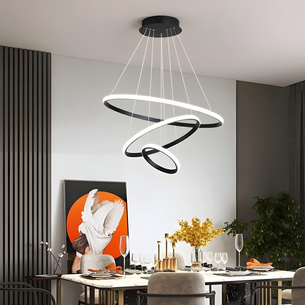 LED Chandelier, Comely, Aluminum, 220V, 76W, Black 