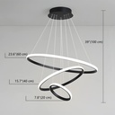 LED Chandelier, Comely, Aluminum, 220V, 76W, Black 