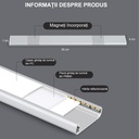 Night Buddy Smart LED Lamp: Portable, motion and hand sensor, 3 color temperature, adjustable intensity, battery-powered, Aluminum, 2 modes, 30cm, Silver