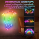 Flexible RGBIC Neon Led Strip, 3M length, app control, multiple functions, color palette, music synchronization, multiple modes, IP67, Alexa and Google voice control, timer, adjustable brightness, adjustable speed, remote control