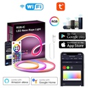 Flexible RGBIC Neon Led Strip, 3M length, app control, multiple functions, color palette, music synchronization, multiple modes, IP67, Alexa and Google voice control, timer, adjustable brightness, adjustable speed, remote control