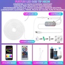 Flexible RGBIC Neon Led Strip, 3M length, app control, multiple functions, color palette, music synchronization, multiple modes, IP67, Alexa and Google voice control, timer, adjustable brightness, adjustable speed, remote control