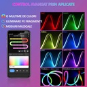 Flexible RGBIC Neon Led Strip, 3M length, app control, multiple functions, color palette, music synchronization, multiple modes, IP67, Alexa and Google voice control, timer, adjustable brightness, adjustable speed, remote control