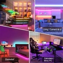 5M 5050 RGB LED Strip – 60 LED/m, Self-Adhesive, Bluetooth, App & Remote Control, Music Mode, Timer