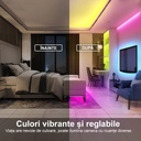 5M 5050 RGB LED Strip – 60 LED/m, Self-Adhesive, Bluetooth, App & Remote Control, Music Mode, Timer