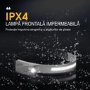 Professional LED Headlamp – 1x COB Ultra-Bright & 1x XPE, USB Charging, Motion Sensor, 4 Light Modes, Side Light, For Fishing, Hunting, Working, Black