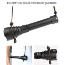 SK1905 LED tactical flashlight, made of aluminum, XHP90 Ultra-Bright source, professional, adjustable focus, battery included, water resistant, USB charging, 6000 lumens, 3 light modes, Black 