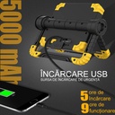 G7 Rechargeable Portable LED Floodlight – 20W, 1000 lm, USB, 5000mAh Battery, Powerful Lighting for Outdoor & Emergencies