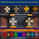 Solar lamp 4 LEDs, IP65, 3 colors 6500k, 4000k, 3000k
