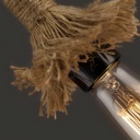 Retro Rope Chandelier – Vintage Design with Rope, E27 Socket, Max 60W, Without Bulb