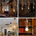 Retro Rope Chandelier – Vintage Design with Rope, E27 Socket, Max 60W, Without Bulb