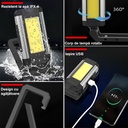 Portable LED COB Flashlight K011 – Powerful Brightness, Compact Design, Silver