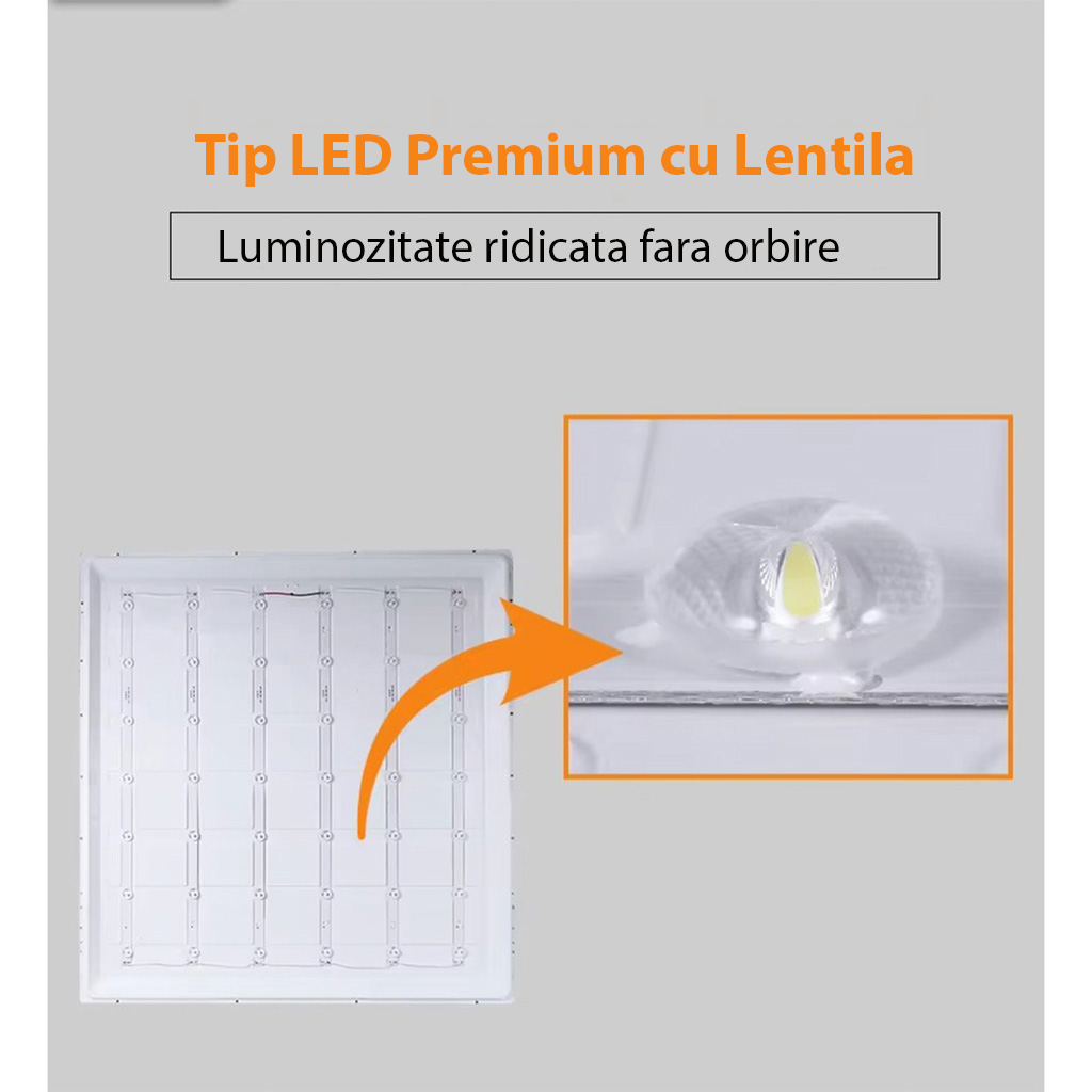 LED panel 60x120 cm, 96W, Eco model, White frame, 6500k, recessed frame/white