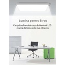LED panel 60x120 cm, 96W, Eco model, White frame, 6500k, recessed frame/white