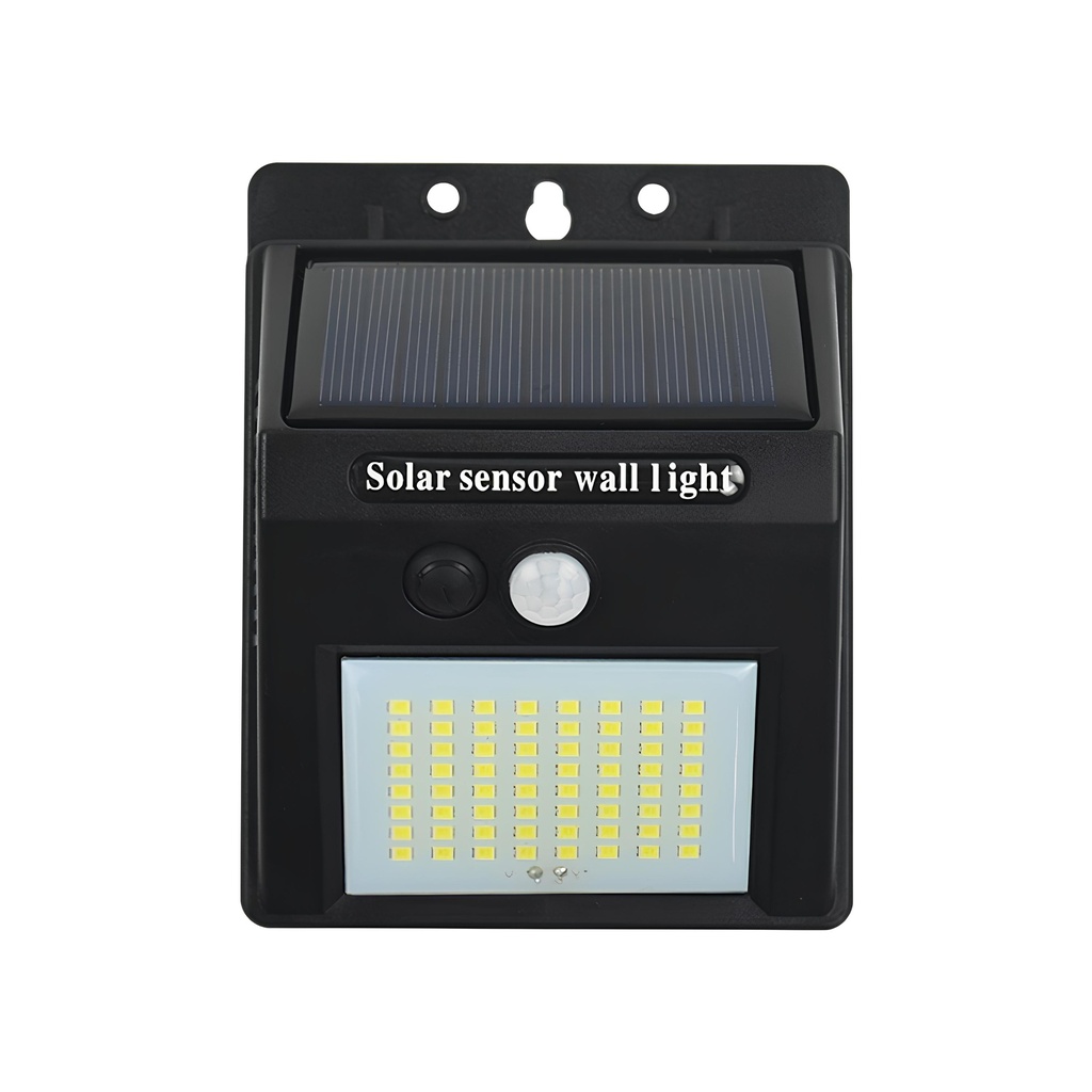 Solar lamp with motion sensor, 64 LEDs, 6500k