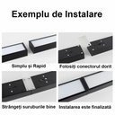 Office LED Ceiling Light 120x30x5.5cm, 80W, Premium Model, Rectangular, Black, 4500k