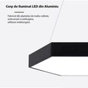 Suspended LED ceiling light 48W, Full Hexagon, Φ60 cm, 6500k, Black