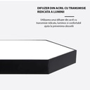 Suspended LED ceiling light 48W, Full Hexagon, Φ60 cm, 6500k, Black