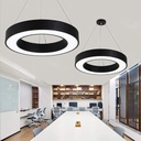 LED ceiling light 48W, round hollow, φ60 cm, 6500k, black