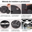 Suspended LED ceiling light 48W, Solid Circle, Φ60 cm, 6500k, Black