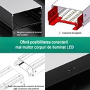 Office LED Ceiling Light 120x10x5.5cm, 28W, Premium Model, Rectangular, Black, 6500k