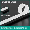 Office LED Ceiling Light 120x10x5.5cm, 32W, Premium Model, Rectangular, Black, 6500k