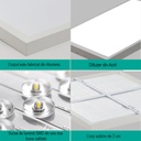 LED Ceiling Light 60x60cm, 60W, 6500k, White, applied