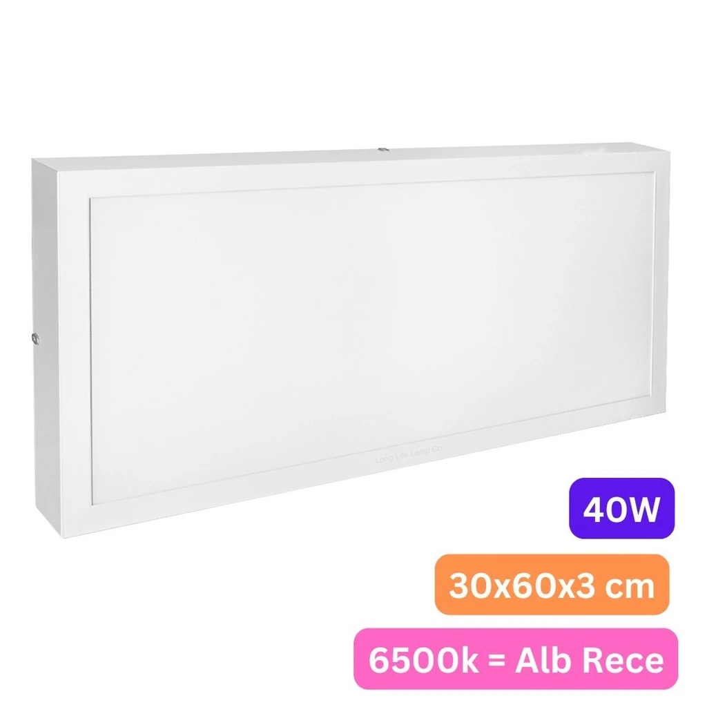 [LBZ-00050] Plafoniera LED 30x60cm, 40W, 6500k, alb, aplicata