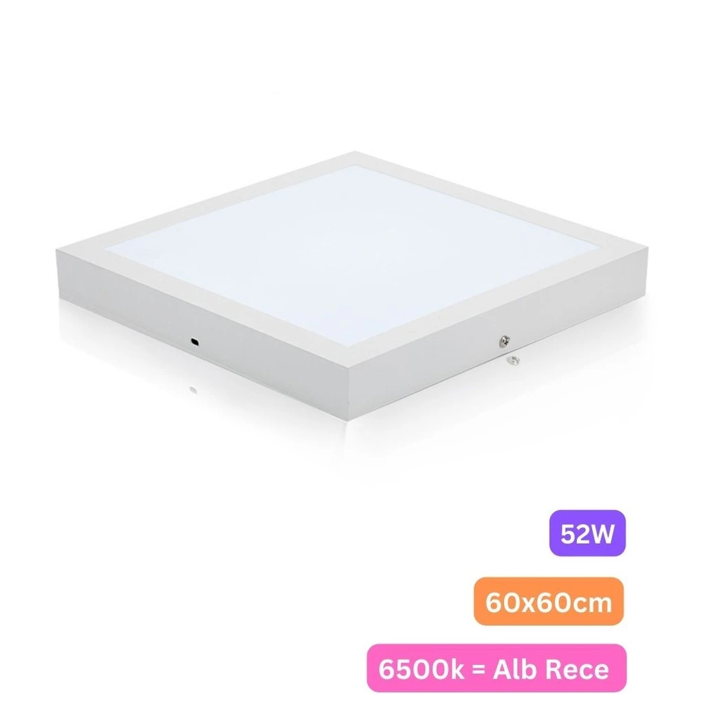 [LBZ-00051] Plafoniera LED 60x60cm, 52W, 6500k, alb, aplicata