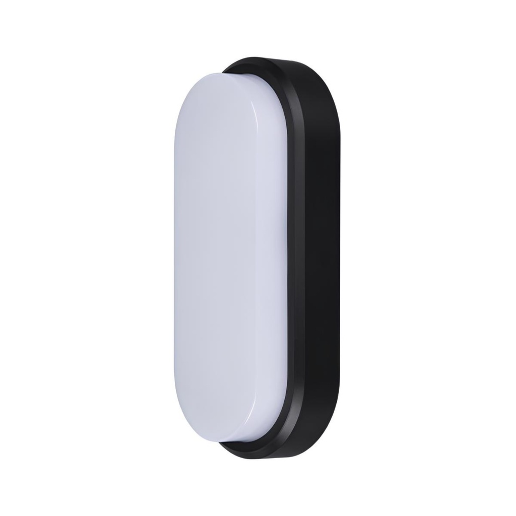 LED wall light 20W Oval Exterior, 4000k, Black, Applied outdoors