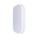 LED wall light 12W Oval Exterior, 4000k, White, Applied outdoors