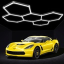 Set of 5 Honeycomb LED Hexagons 144W, 6500k, cool White light, 2.34x1.66m