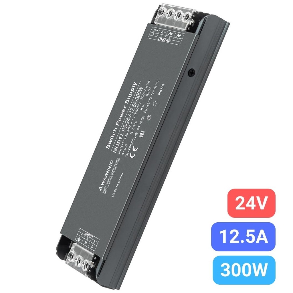 Switching Power Supply 24V, 12.5A, 300W