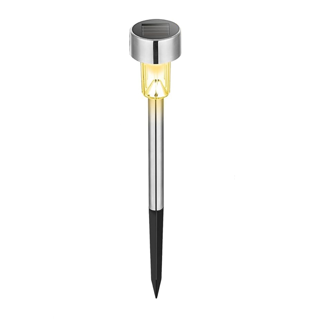 Decorative Solar LED garden lamp, Silver color, multicolor light
