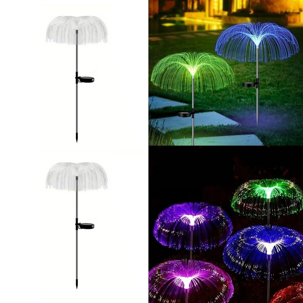 [LBZ-00180] Lampa Solara LED Meduza pentru Gradina, 90 cm, IP65, Lumini Multicolore, Rezistenta la Apa